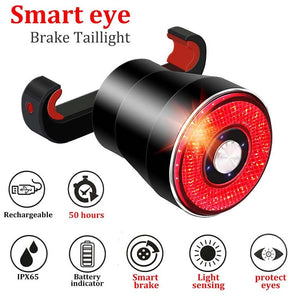 Smart Eye Brake Tail Light -  Waterproof  and Rechargeable