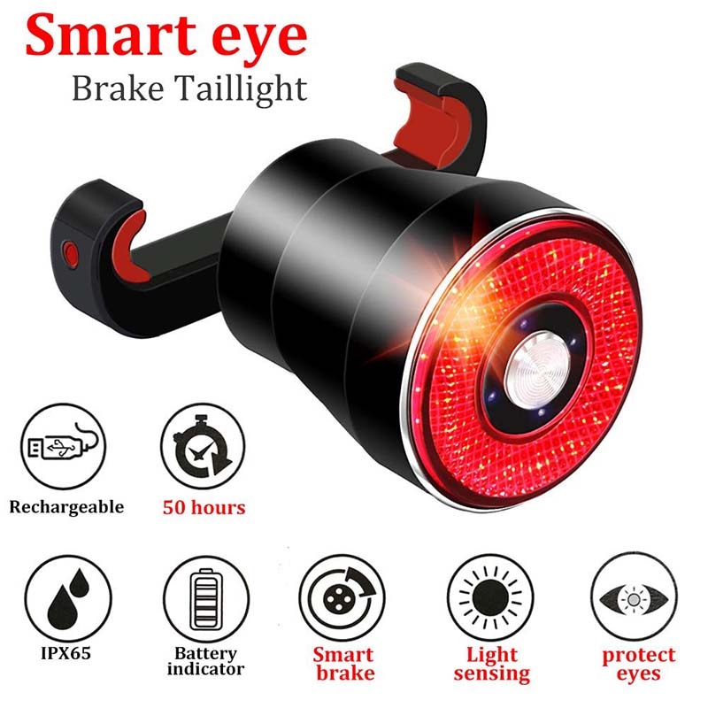 Smart Eye Brake Tail Light -  Waterproof  and Rechargeable
