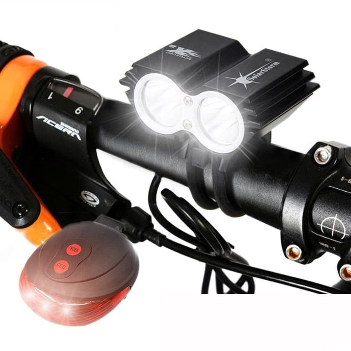 Solar Storm Waterproof Front Light and Tail Light