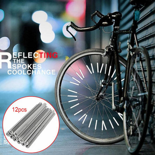 12PCS/bag Cycling Wheel Rim Spoke Bike Mount Tube Warning Light Strip
